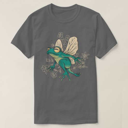 翼のあるカエルの妖精 Tシャツ (デザイン正面)