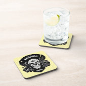 翼のあるスカルのアートワーク コースター (右側)