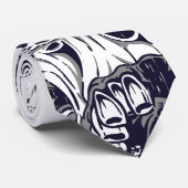 翼のあるスカル死エンジェルタイゴシックメタル ネクタイ (ロール)