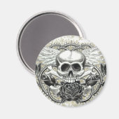 翼のあるスカル磁石 マグネット (正面/裏面)