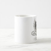 翼のあるスカル コーヒーマグカップ (中央)