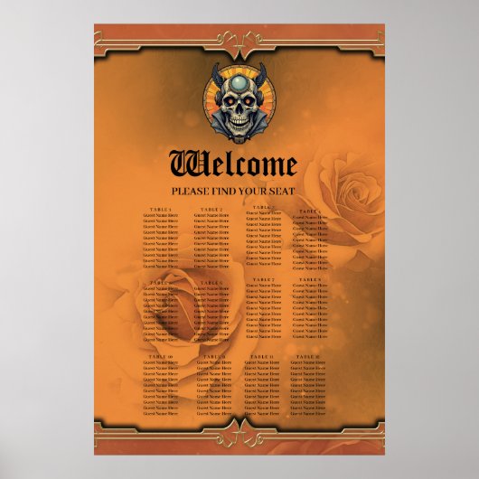 翼のあるスカル。 ポスター (正面)