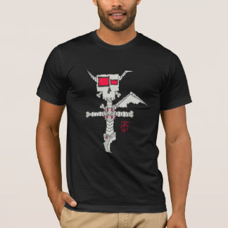 翼のあるスカル Tシャツ