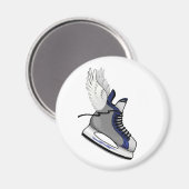 翼のあるスケート靴 マグネット (正面/裏面)