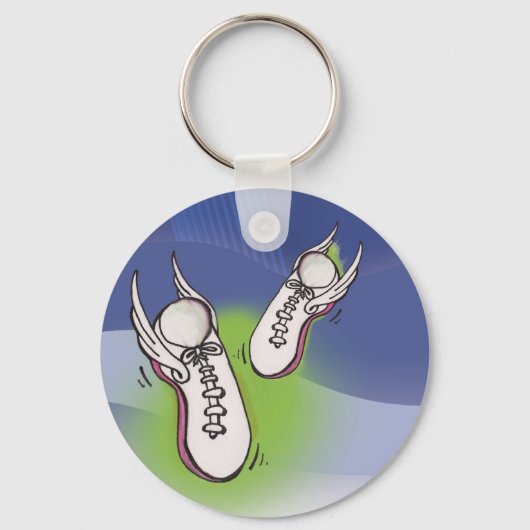 翼のあるテニスシューズ キーホルダー (正面)