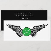 翼のあるテニスボール 招待状 (正面/裏面)