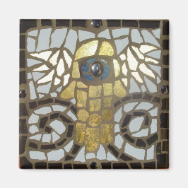 翼のあるハンサ金ゴールド（青い目） マグネット