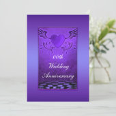 翼のあるハートのアニバーサリー・パーティー招待状 招待状 (スタンド正面)