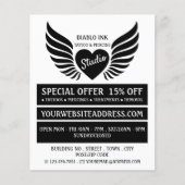 翼のあるハートタトゥータトゥータトゥー&体ピアシングスタジオ チラシ (正面)