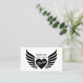 翼のあるハートタトゥー、タトゥー&体ピアサー 名刺 (スタンド正面)