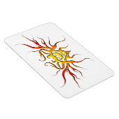 翼のあるハートトライバルデザイン – 赤 マグネット (右側)