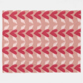 翼のあるハートパターン フリースブランケット (正面(横))