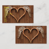 翼のあるハート名刺 名刺 (正面/裏面)