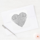 翼のあるハート スクエアシール (封筒)