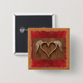 翼のあるハート 缶バッジ (正面&裏面)