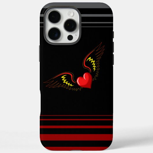 翼のあるハート Case-Mate iPhoneケース (裏面)