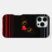 翼のあるハート iPhoneケース (裏面横)