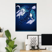 翼のあるユニコーンのポスター ポスター (ホームオフィス)