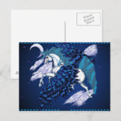 翼のあるユニコーンポストカード ポストカード (正面/裏面)