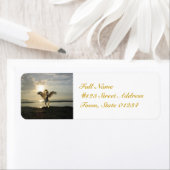 翼のあるライオンの宛名ラベル ラベル (インサイチュ)