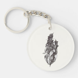 翼のあるライダー、インクスケッチ、 キーホルダー