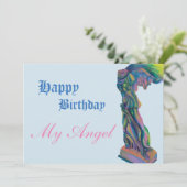 翼のある勝利の誕生日カード カード (スタンド正面)