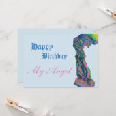 翼のある勝利の誕生日カード カード (正面/裏面インサイチュ)