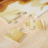 翼のある天使のシルエット ジグソーパズル (側面)