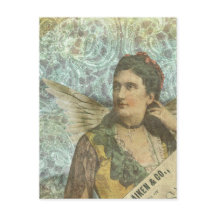 翼のある女性のデジタルコラージュ