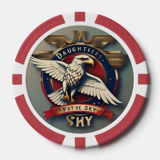 『翼のある女性』 ポーカーチップ (正面)