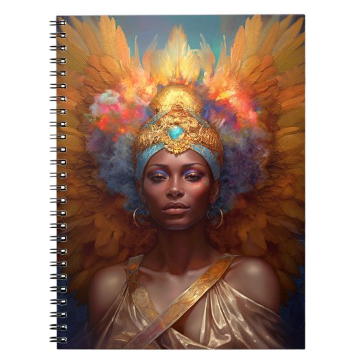 翼のある女神ファンタジー芸術 ノートブック (正面)