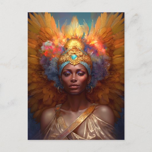 翼のある女神ファンタジー芸術 ポストカード (正面)