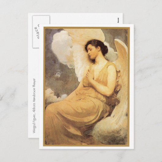 翼のある姿クリスマス シーズンポストカード (正面/裏面)