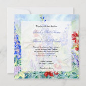 翼のある宝石ハミングバード – 結婚式招待状 招待状 (正面)