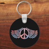 翼のある平和のシンボル キーホルダー (正面)