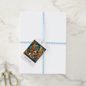 翼のある犬スチームパンク ギフトタグ (より糸付き)