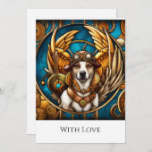 翼のある犬スチームパンク 招待状 (正面/裏面)