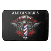 翼のある理容師ポールのパーソナライズ バスマット (正面)