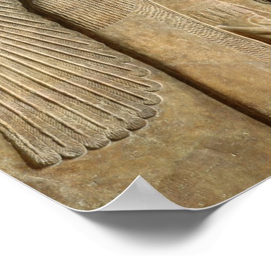 翼のある精神を描いたフリーズ ポスター (角)