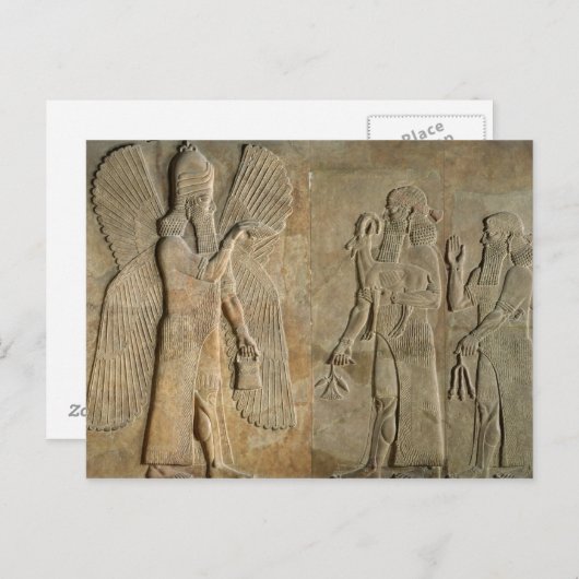 翼のある精神を描いたフリーズ ポストカード (正面/裏面)