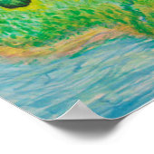 翼のある緑の猫 ポスター (角)