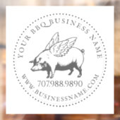 翼のある豚のBBQバー ウィンドウサイン (シート2)