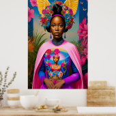 翼のある豪華なアフリカの王女 ポスター (キッチン)