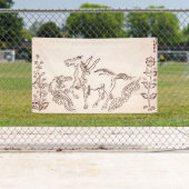 翼のある馬のバ日本のナー 横断幕 (インサイチュ)