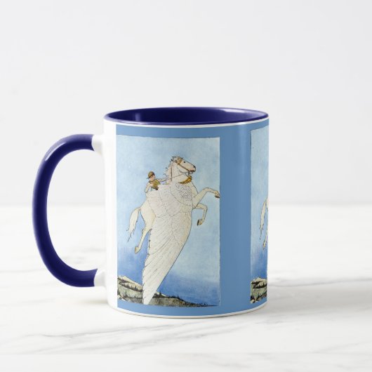 翼のある馬カップ マグカップ (左)