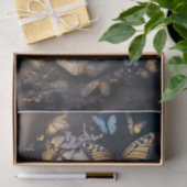 翼のある魂、蝶とゴシックスカル 薄葉紙 (ギフト)