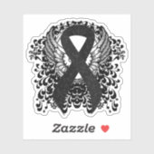 翼のある黒いリボン シール (シート)