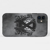 翼のある黒いリボン Case-Mate iPhoneケース (裏面(横))