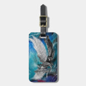 翼のある6弦 ラゲッジタグ (正面縦)