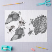 翼のがらくたジャーナル要素のDecoupageシート 薄葉紙 (クラフト)